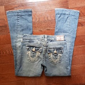 EUC Light Rainbow Stitch JOEY BIG T Jeans